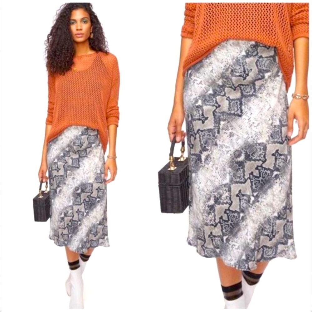 Sanctuary Queens Snake Print Skirt Women Size S